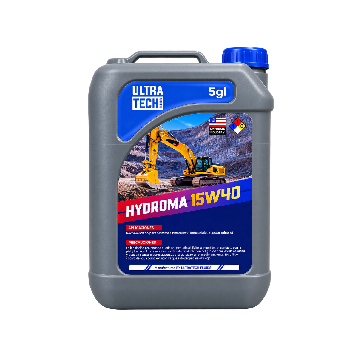 ULTRA TECH HYDROMA SAE 15W40 UND*5GL (ROJO)